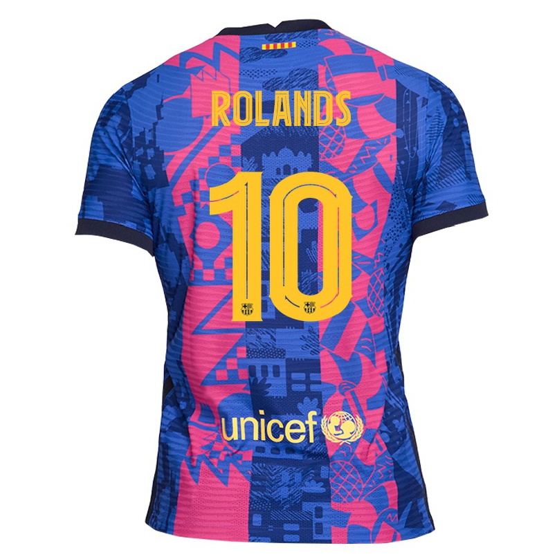 Kinder Fußball Smits Rolands #10 Blaue Rose Ausweichtrikot Trikot 2021/22 T-shirt