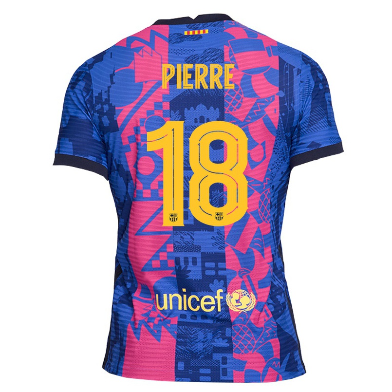 Kinder Fußball Oriola Pierre #18 Blaue Rose Ausweichtrikot Trikot 2021/22 T-shirt