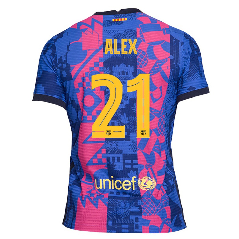 Kinder Fußball Abrines Alex #21 Blaue Rose Ausweichtrikot Trikot 2021/22 T-shirt