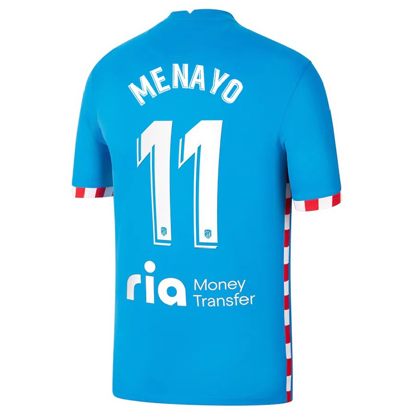 Kinder Fußball Carmen Menayo #11 Blau Ausweichtrikot Trikot 2021/22 T-shirt