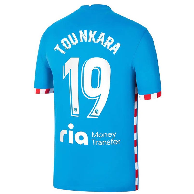 Kinder Fußball Aissatou Tounkara #19 Blau Ausweichtrikot Trikot 2021/22 T-shirt