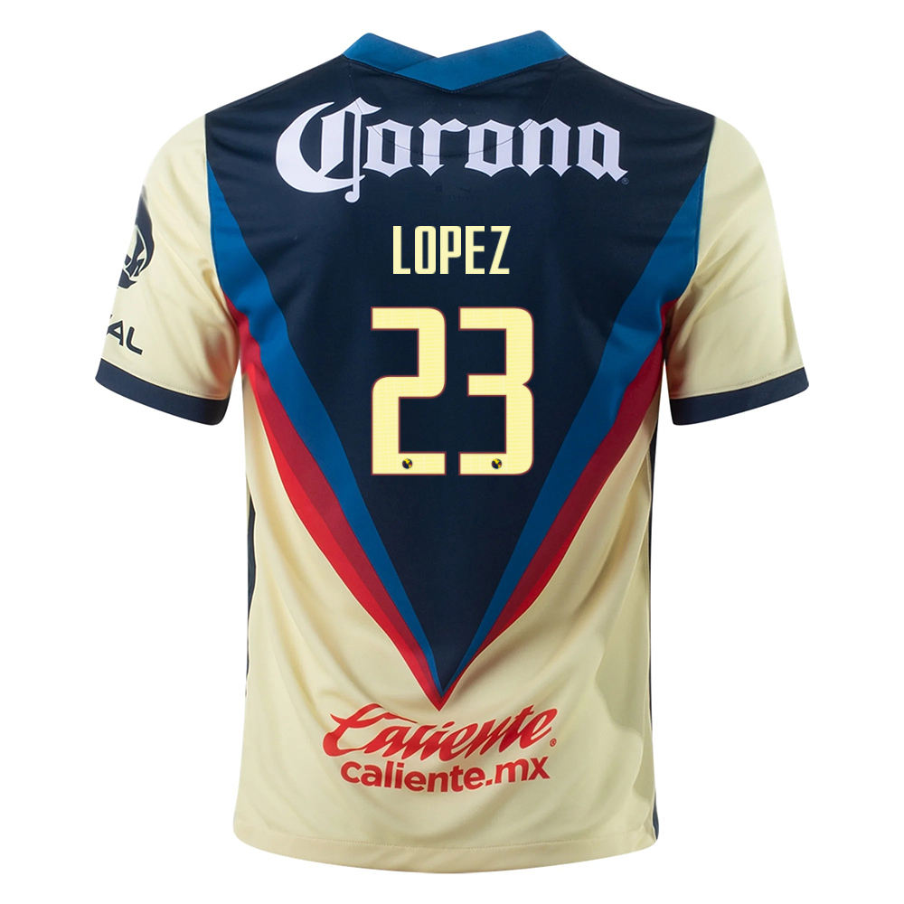 Kinder Fußball Antonio Lopez #23 Heimtrikot Gelb Trikot 2020/21 Hemd