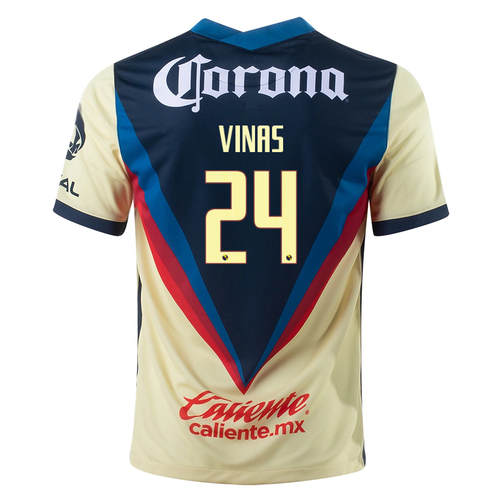 Kinder Fußball Federico Vinas #24 Heimtrikot Gelb Trikot 2020/21 Hemd