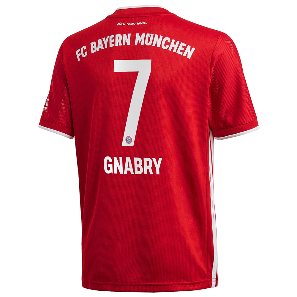Kinder Fußball Serge Gnabry #7 Heimtrikot Rot Trikot 2020/21 Hemd
