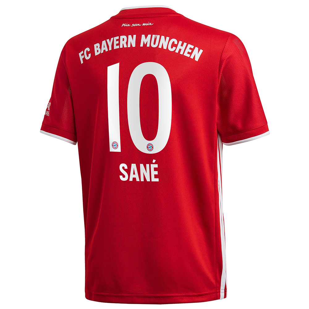 Kinder Fußball Leroy Sane #10 Heimtrikot Rot Trikot 2020/21 Hemd