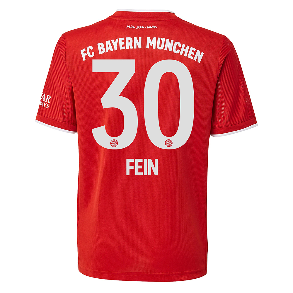 Kinder Fußball Adrian Fein #30 Heimtrikot Rot Trikot 2020/21 Hemd