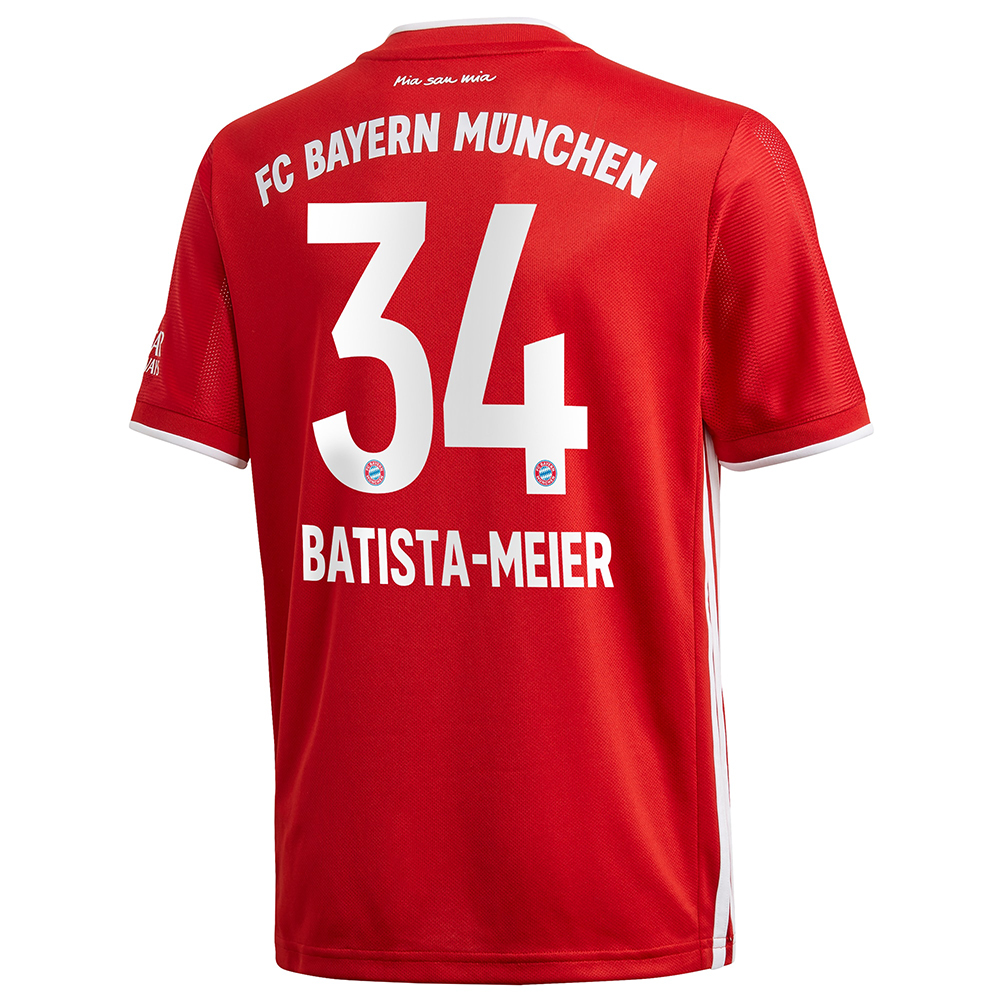 Kinder Fußball Oliver Batista Meier #34 Heimtrikot Rot Trikot 2020/21 Hemd
