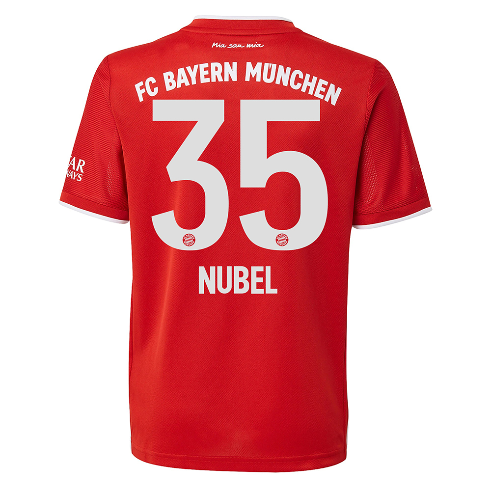 Kinder Fußball Alexander Nubel #35 Heimtrikot Rot Trikot 2020/21 Hemd