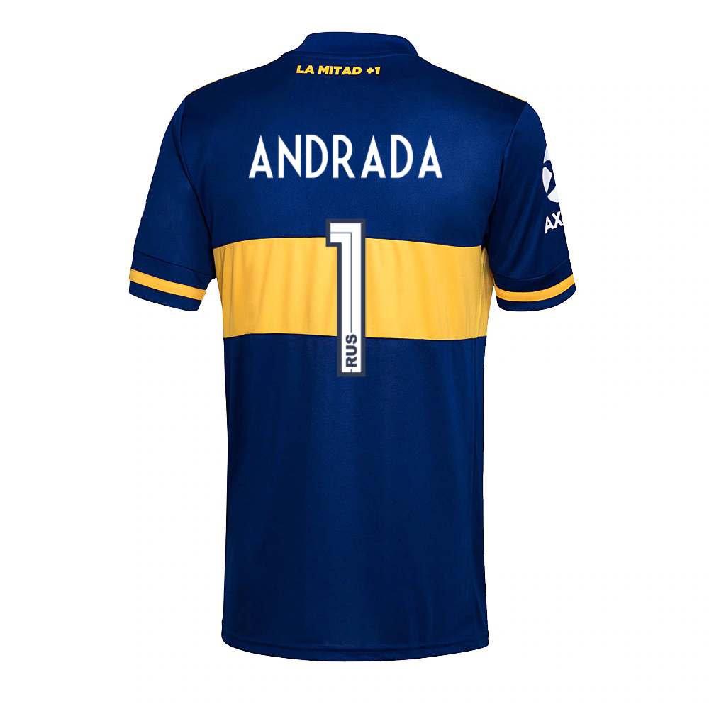 Kinder Fußball Esteban Andrada #1 Heimtrikot Königsblau Trikot 2020/21 Hemd