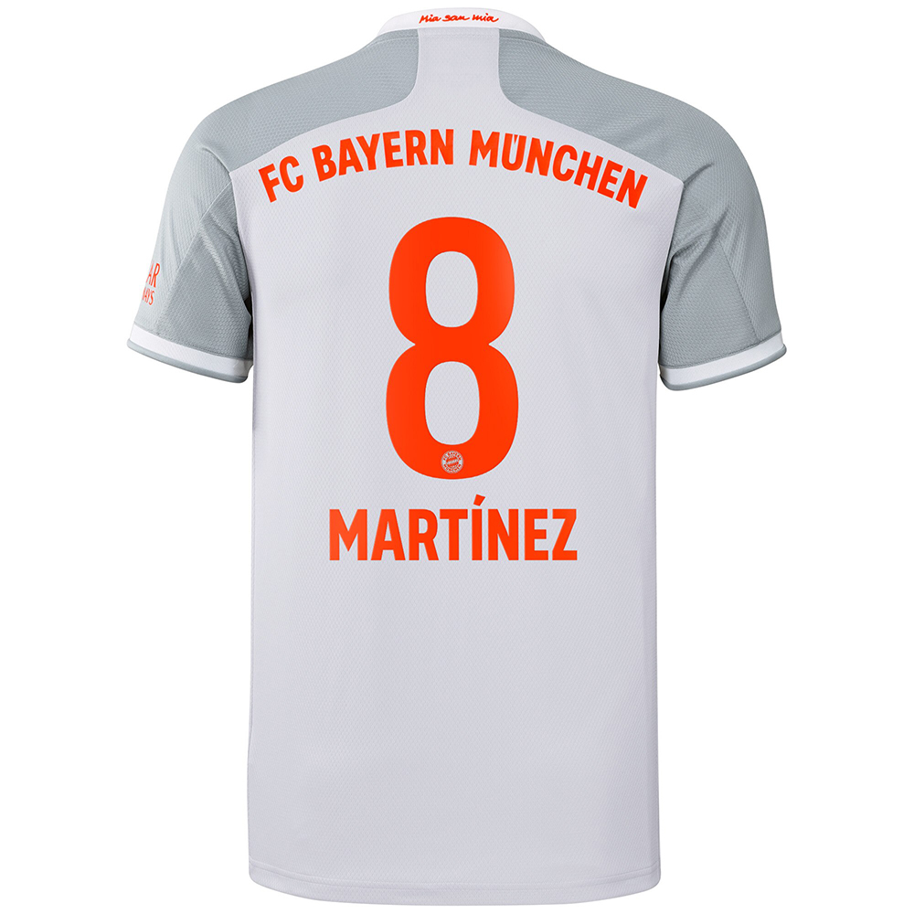 Kinder Fußball Javi Martinez #8 Auswärtstrikot Grau Trikot 2020/21 Hemd