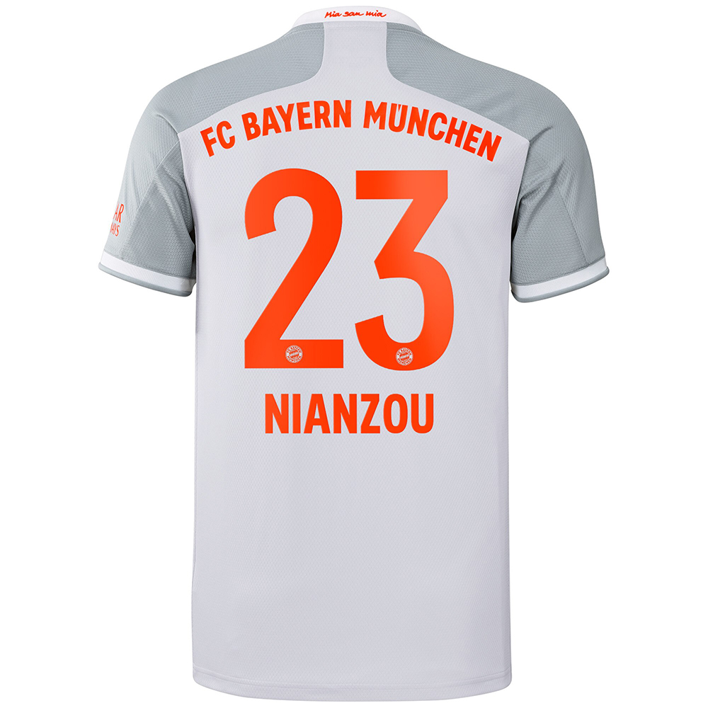 Kinder Fußball Tanguy Nianzou #23 Auswärtstrikot Grau Trikot 2020/21 Hemd