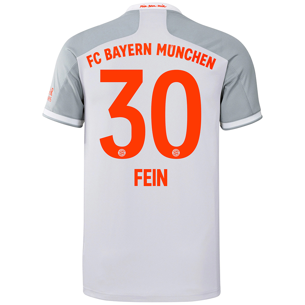 Kinder Fußball Adrian Fein #30 Auswärtstrikot Grau Trikot 2020/21 Hemd