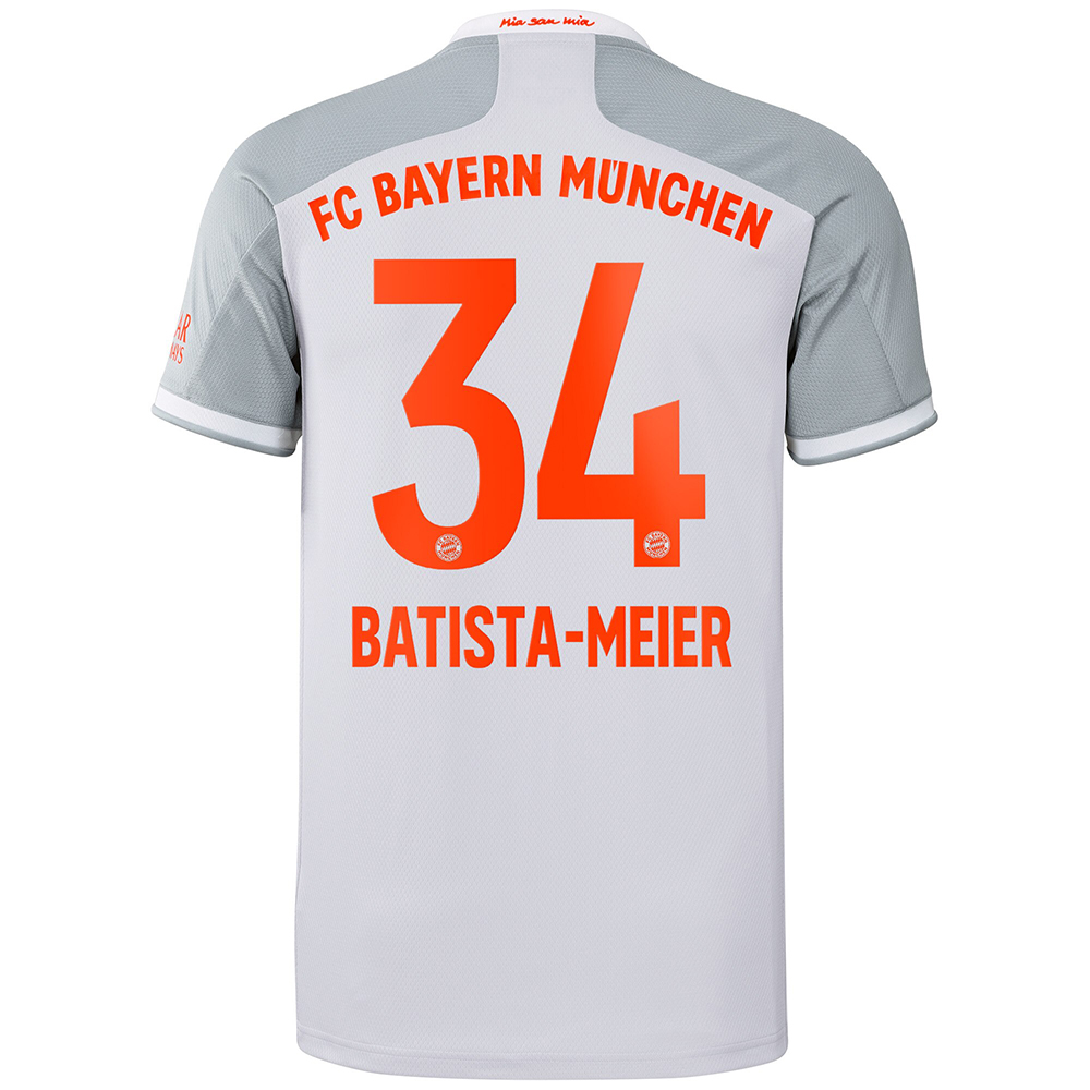 Kinder Fußball Oliver Batista Meier #34 Auswärtstrikot Grau Trikot 2020/21 Hemd