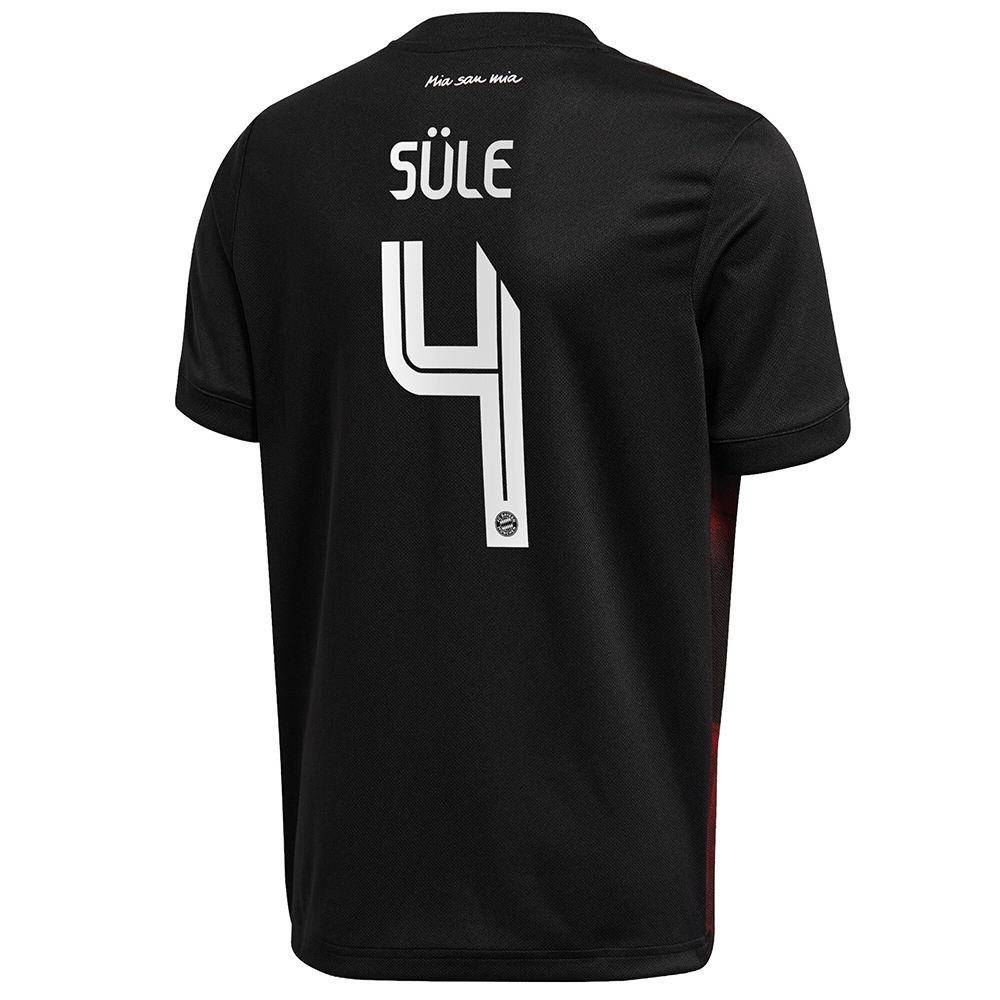 Kinder Fußball Niklas Sule #4 Ausweichtrikot Schwarz Trikot 2020/21 Hemd