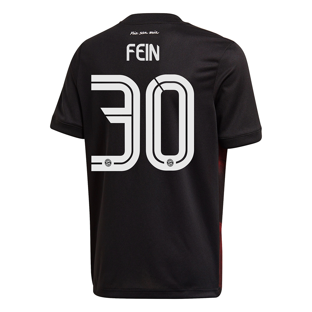 Kinder Fußball Adrian Fein #30 Ausweichtrikot Schwarz Trikot 2020/21 Hemd
