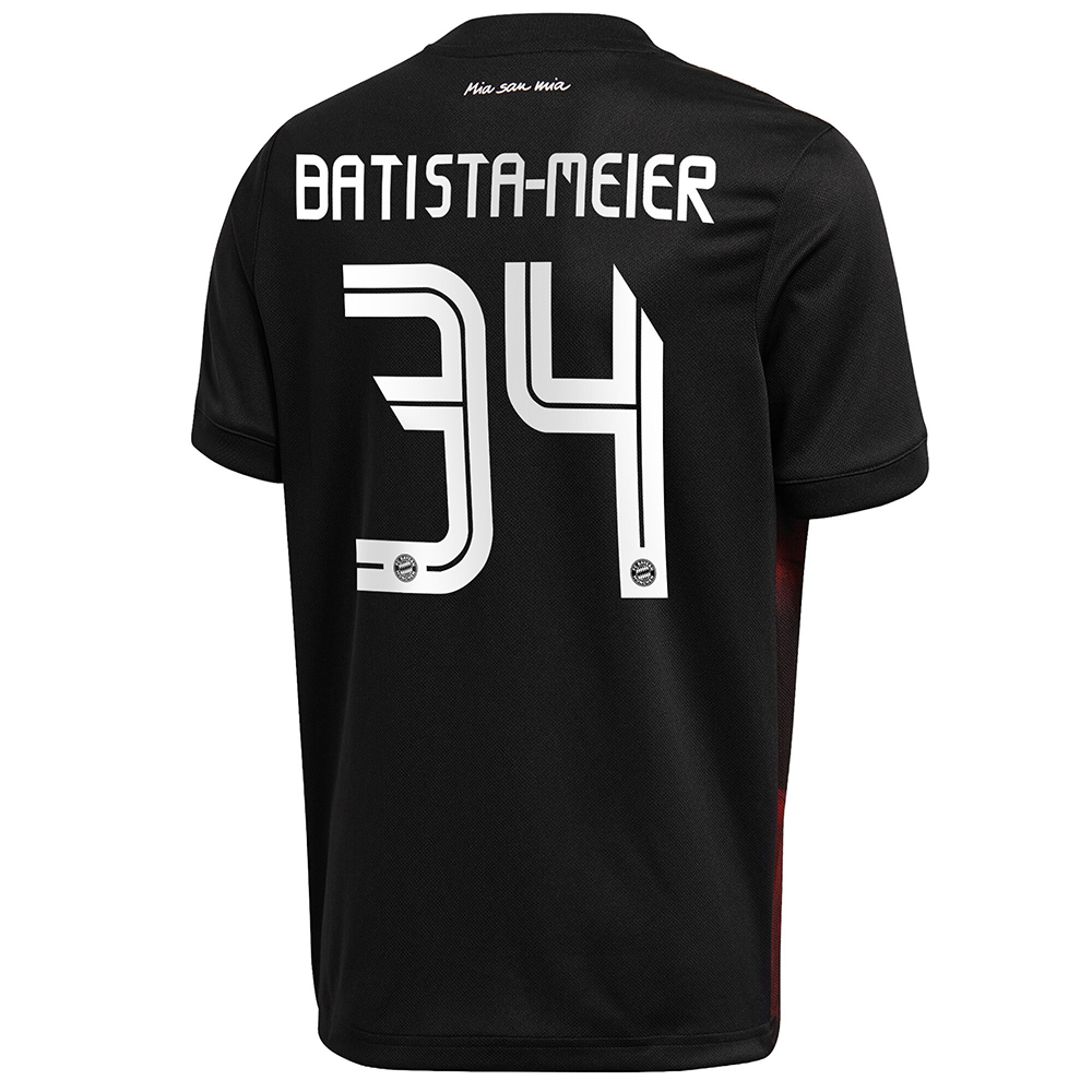 Kinder Fußball Oliver Batista Meier #34 Ausweichtrikot Schwarz Trikot 2020/21 Hemd