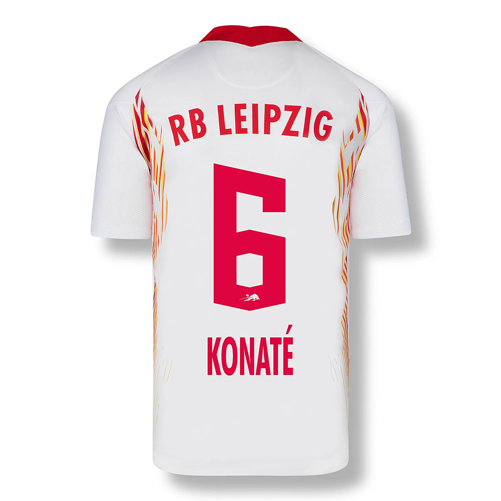 Kinder Fußball Ibrahima Konate #6 Heimtrikot Rot-Weiss Trikot 2020/21 Hemd