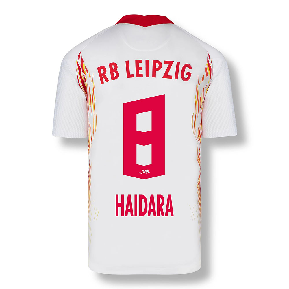 Kinder Fußball Amadou Haidara #8 Heimtrikot Rot-Weiss Trikot 2020/21 Hemd