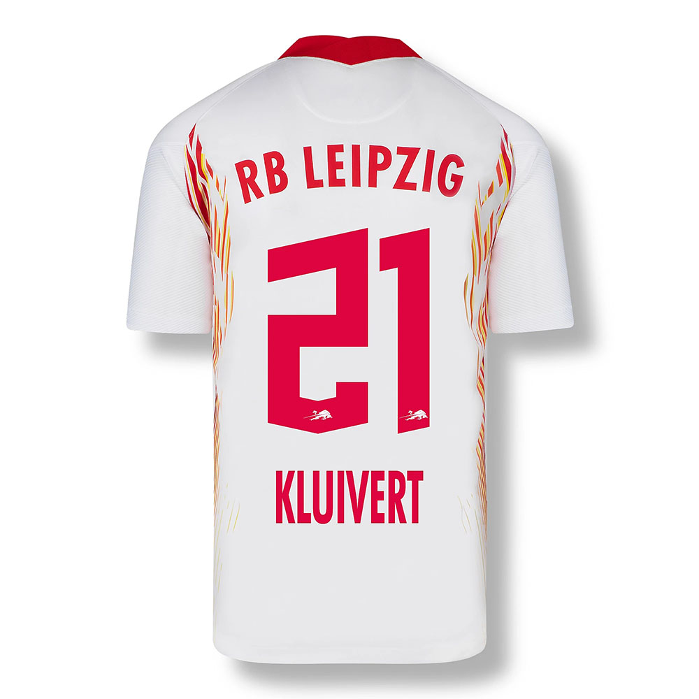 Kinder Fußball Justin Kluivert #21 Heimtrikot Rot-Weiss Trikot 2020/21 Hemd