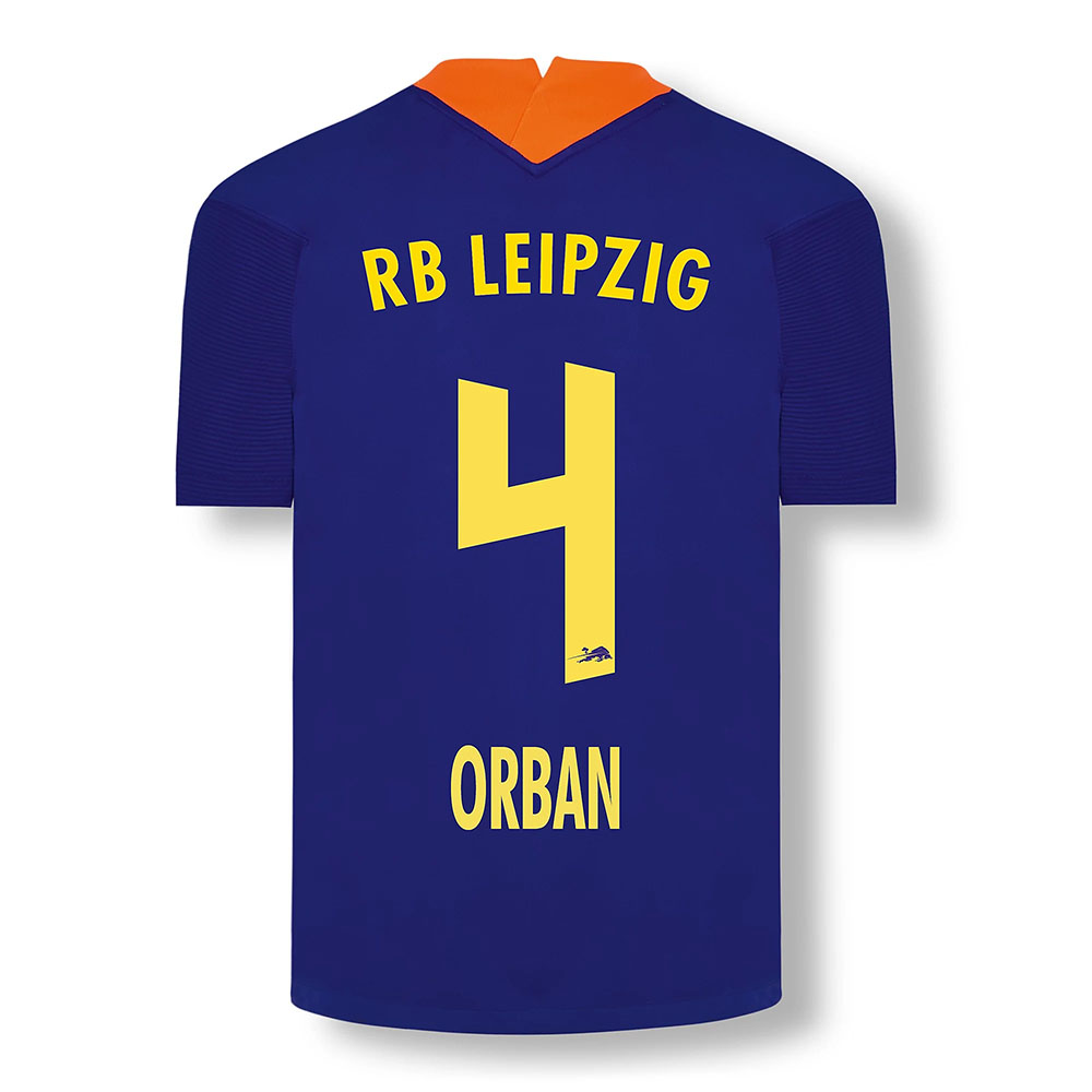 Kinder Fußball Willi Orban #4 Ausweichtrikot Elektrisches Blau Trikot 2020/21 Hemd