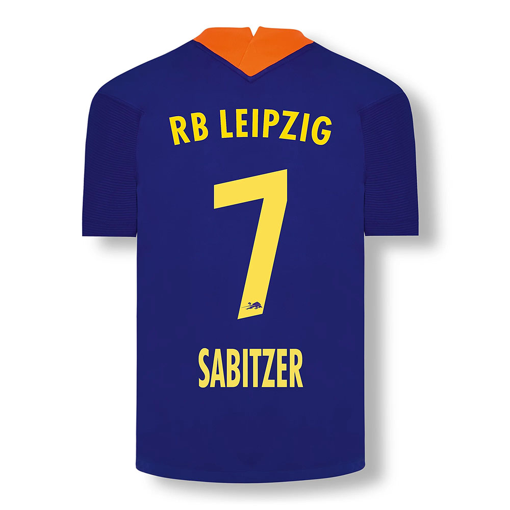 Kinder Fußball Marcel Sabitzer #7 Ausweichtrikot Elektrisches Blau Trikot 2020/21 Hemd