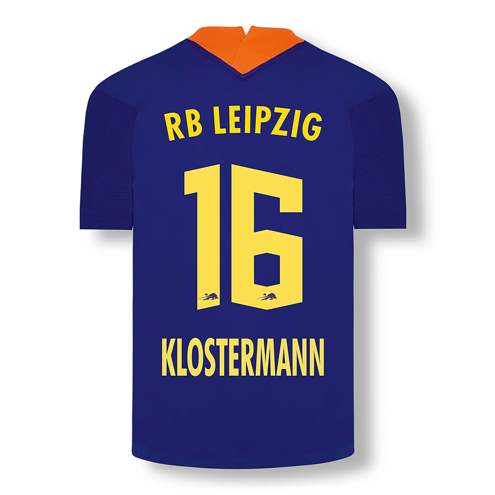 Kinder Fußball Lukas Klostermann #16 Ausweichtrikot Elektrisches Blau Trikot 2020/21 Hemd