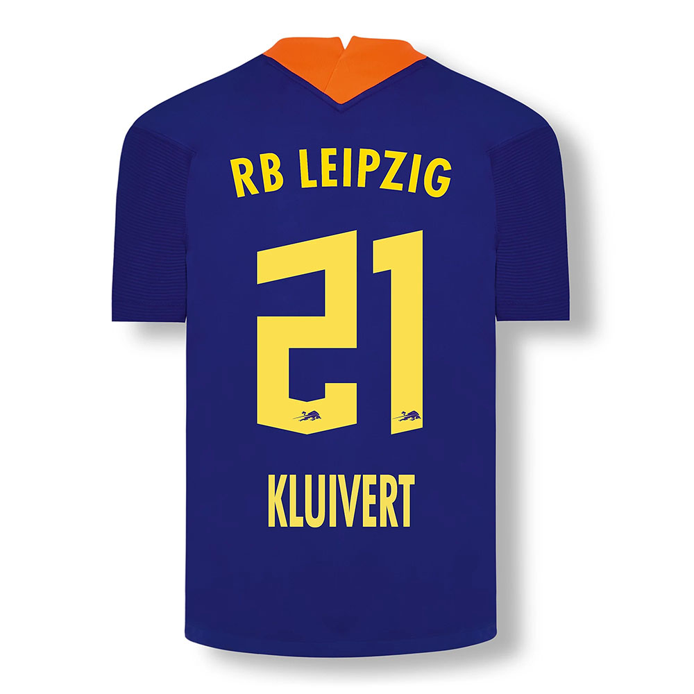 Kinder Fußball Justin Kluivert #21 Ausweichtrikot Elektrisches Blau Trikot 2020/21 Hemd