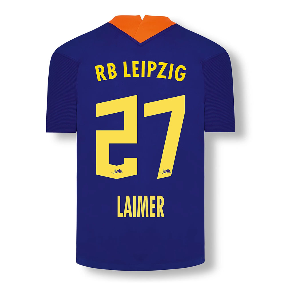 Kinder Fußball Konrad Laimer #27 Ausweichtrikot Elektrisches Blau Trikot 2020/21 Hemd