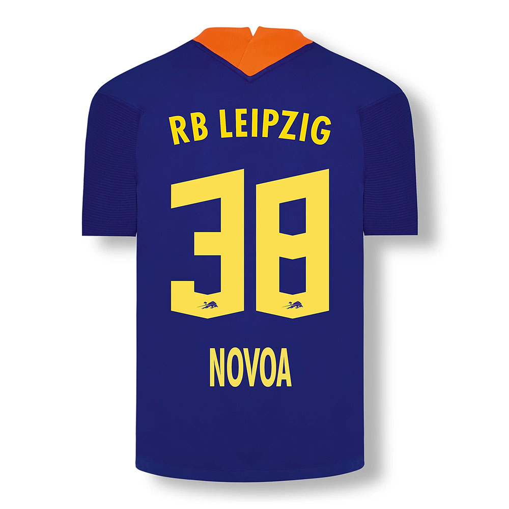 Kinder Fußball Hugo Novoa #38 Ausweichtrikot Elektrisches Blau Trikot 2020/21 Hemd