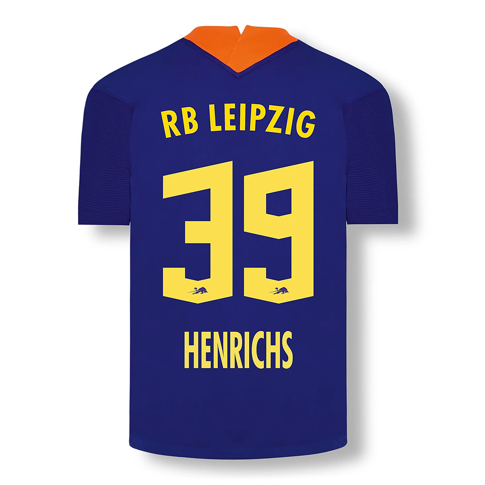 Kinder Fußball Benjamin Henrichs #39 Ausweichtrikot Elektrisches Blau Trikot 2020/21 Hemd