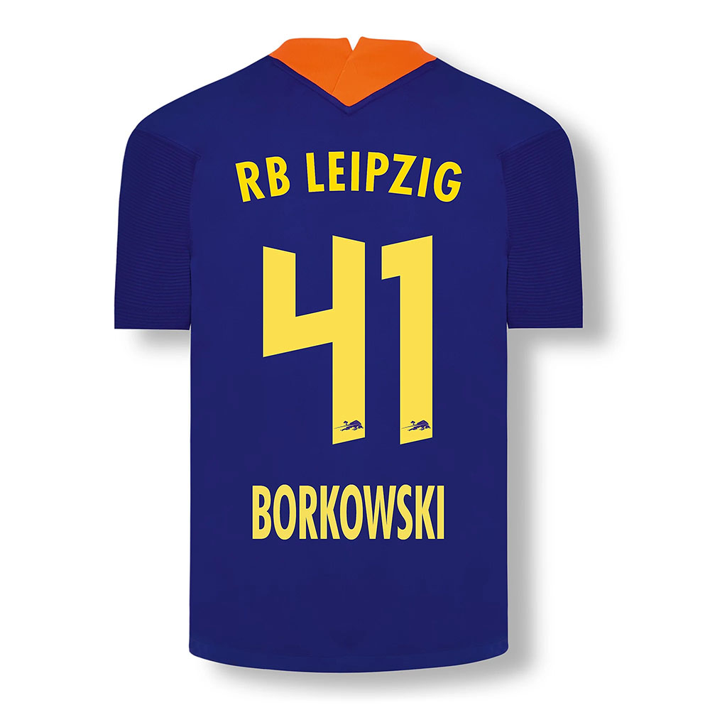 Kinder Fußball Dennis Borkowski #41 Ausweichtrikot Elektrisches Blau Trikot 2020/21 Hemd