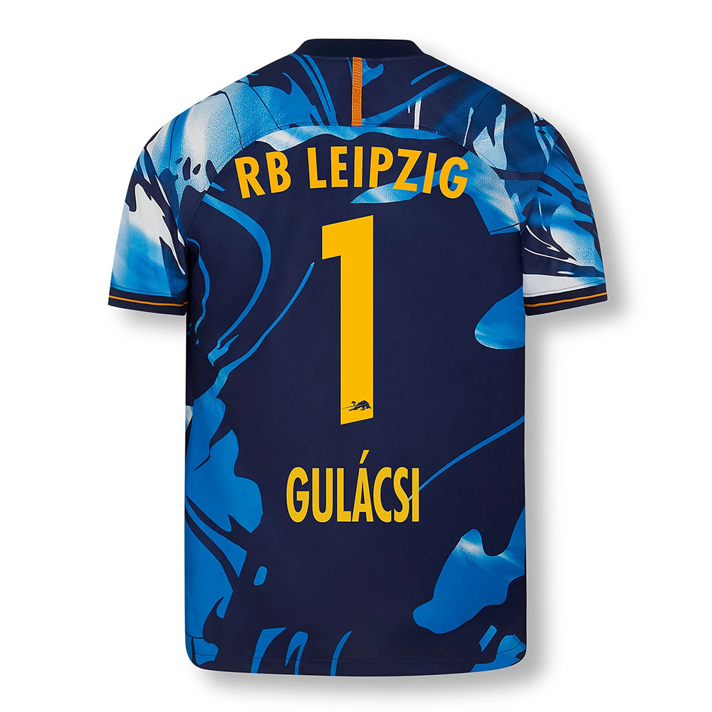 Kinder Fußball Peter Gulacsi #1 UEFA Weiß Blau Trikot 2020/21 Hemd