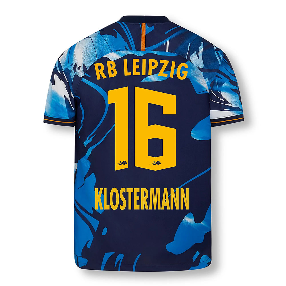 Kinder Fußball Lukas Klostermann #16 UEFA Weiß Blau Trikot 2020/21 Hemd