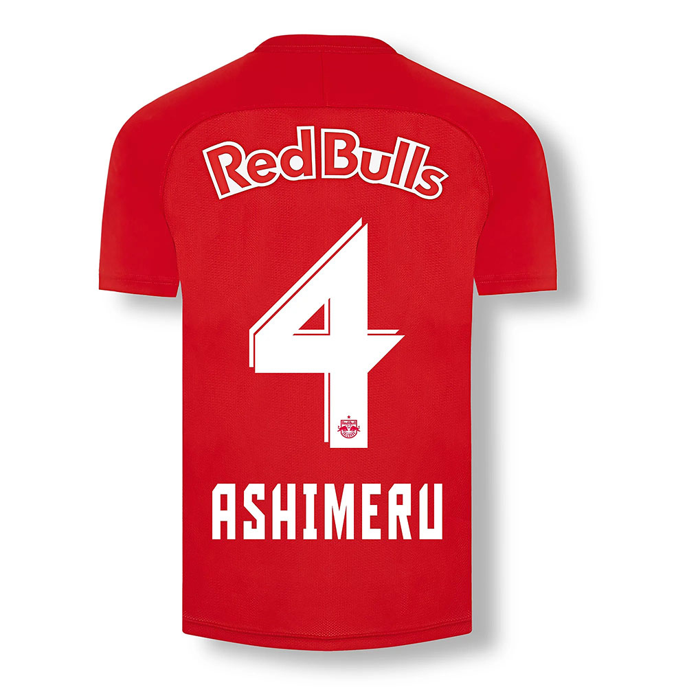 Kinder Fußball Majeed Ashimeru #4 Heimtrikot Rot Trikot 2020/21 Hemd