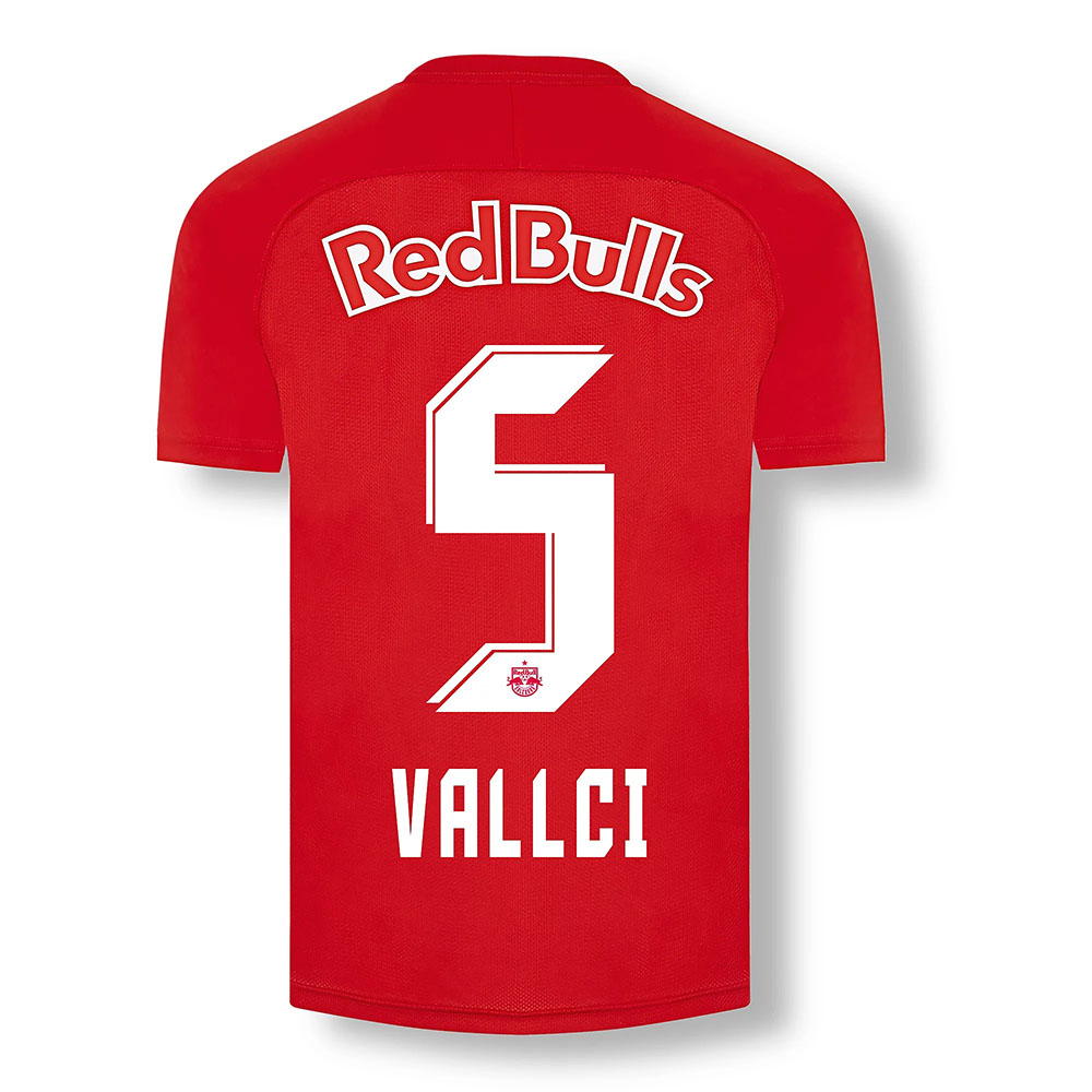 Kinder Fußball Albert Vallci #5 Heimtrikot Rot Trikot 2020/21 Hemd
