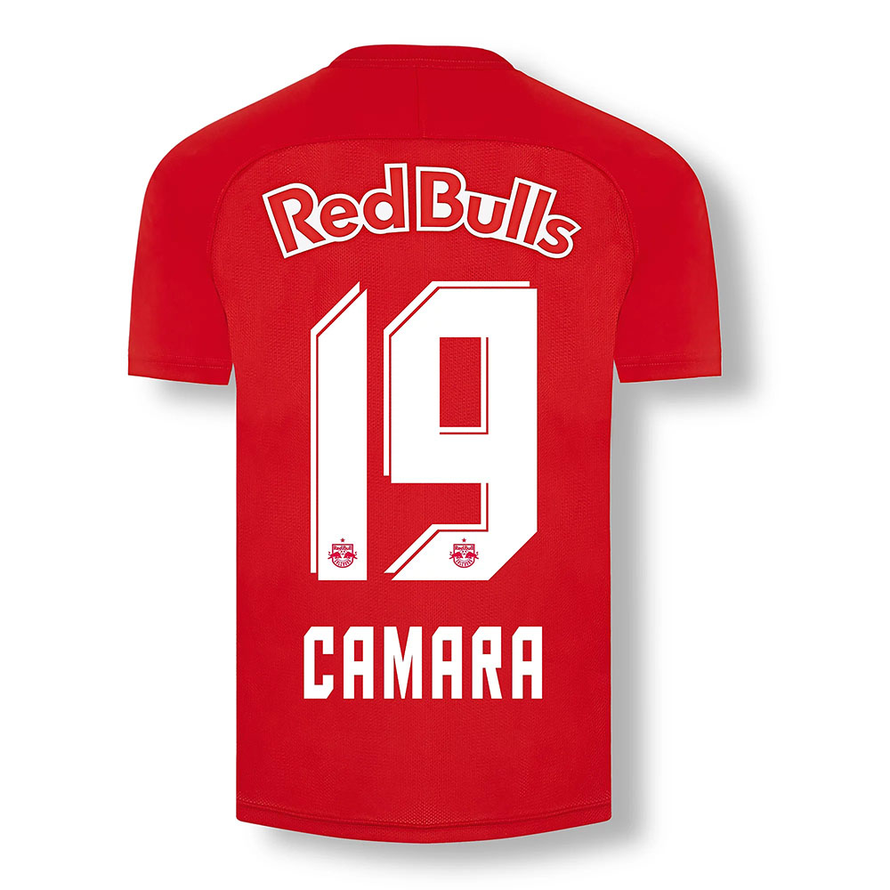 Kinder Fußball Mohamed Camara #19 Heimtrikot Rot Trikot 2020/21 Hemd
