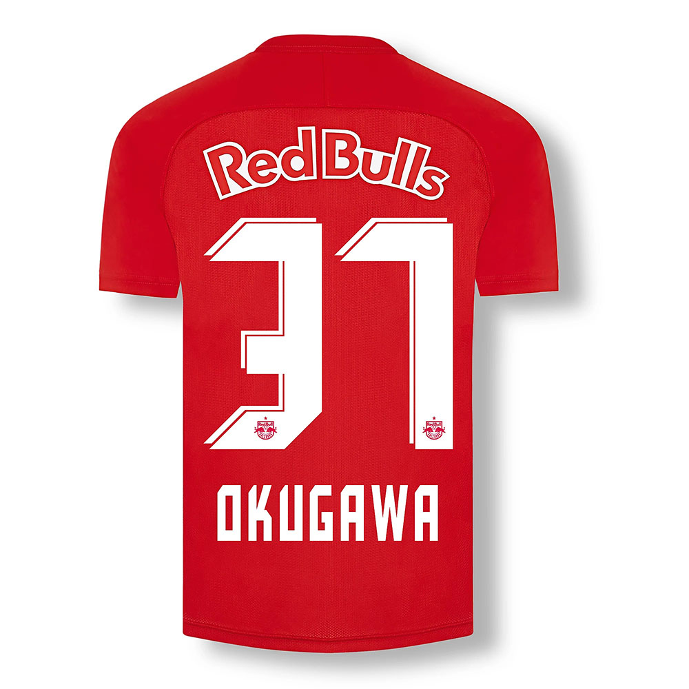 Kinder Fußball Masaya Okugawa #37 Heimtrikot Rot Trikot 2020/21 Hemd