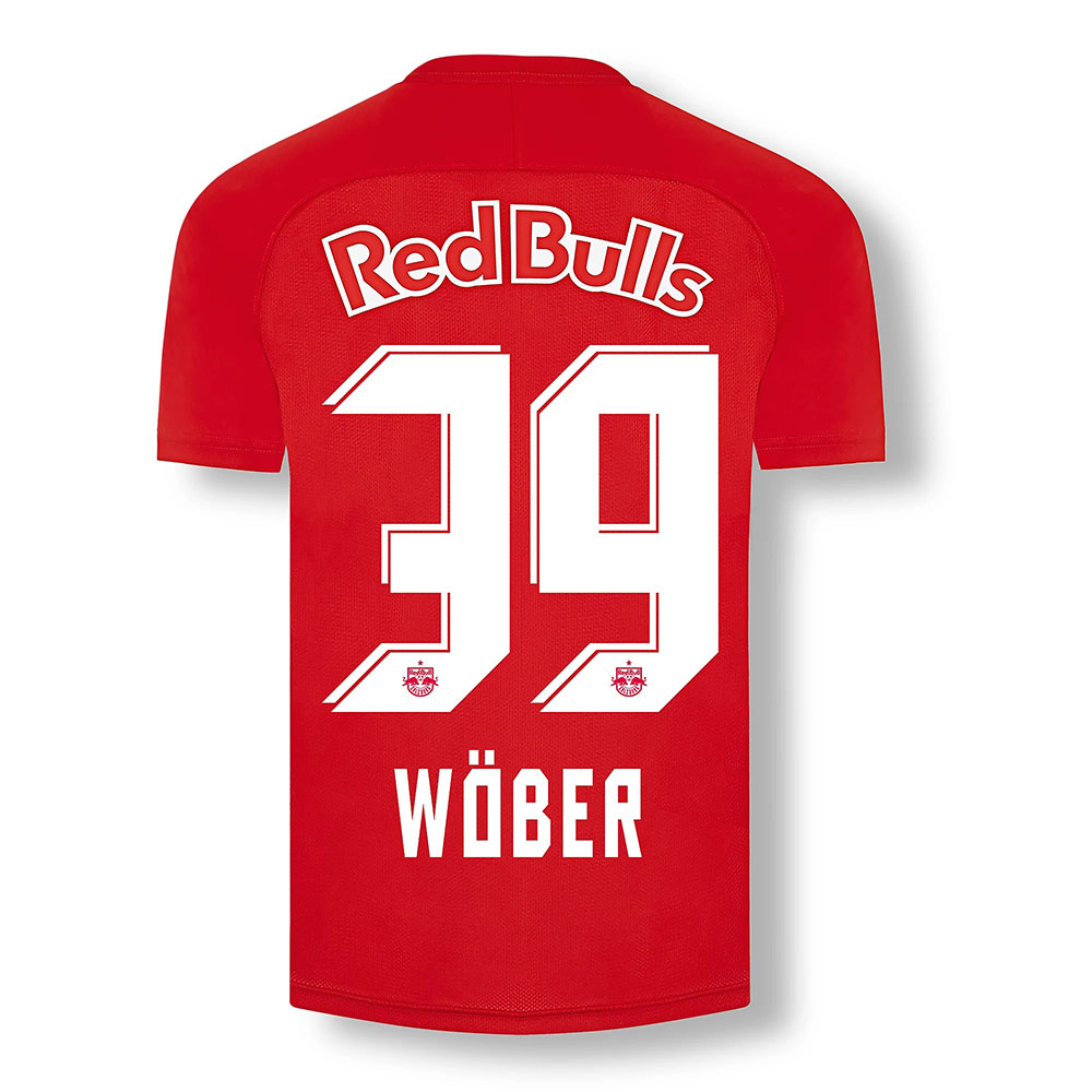 Kinder Fußball Maximilian Wöber #39 Heimtrikot Rot Trikot 2020/21 Hemd