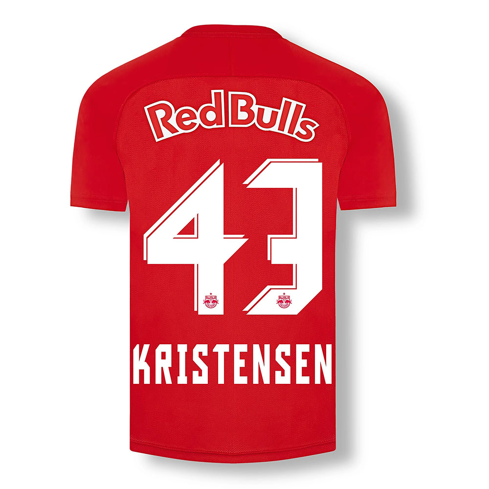 Kinder Fußball Rasmus Kristensen #43 Heimtrikot Rot Trikot 2020/21 Hemd