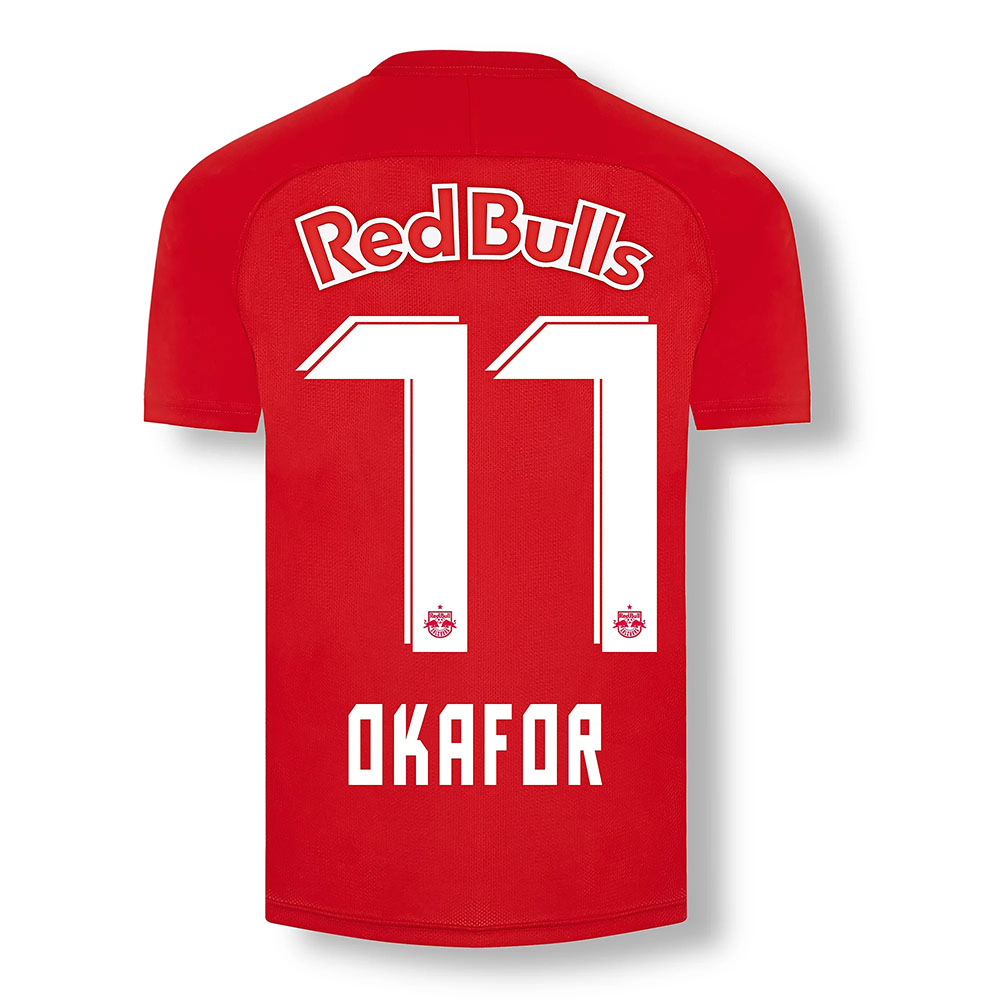 Kinder Fußball Noah Okafor #77 Heimtrikot Rot Trikot 2020/21 Hemd