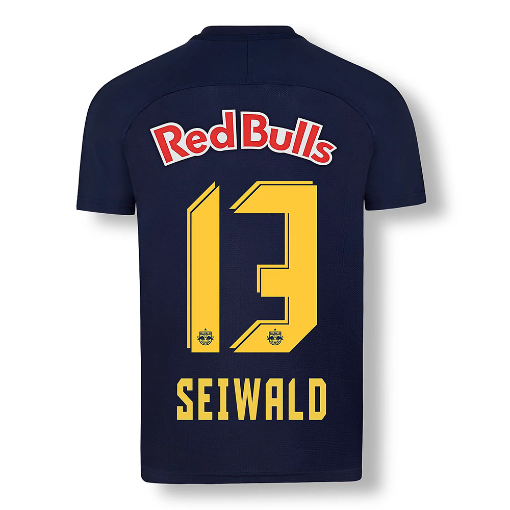 Kinder Fußball Nicolas Seiwald #13 Ausweichtrikot Dunkelblau Gelb Trikot 2020/21 Hemd