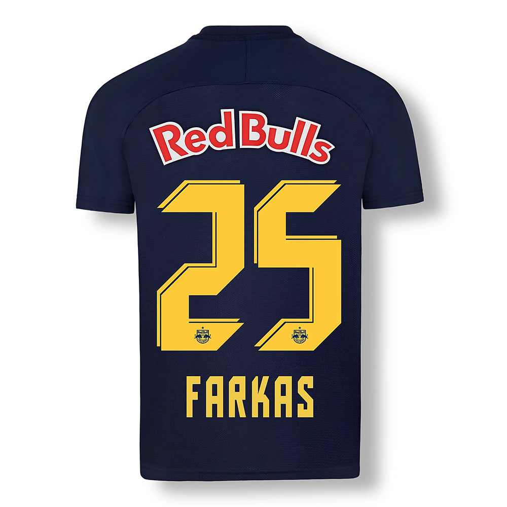 Kinder Fußball Patrick Farkas #25 Ausweichtrikot Dunkelblau Gelb Trikot 2020/21 Hemd