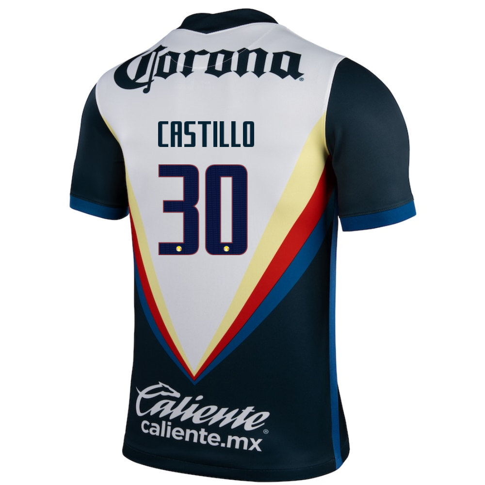 Kinder Fußball Nicolas Castillo #30 Auswärtstrikot Weiß Trikot 2020/21 Hemd