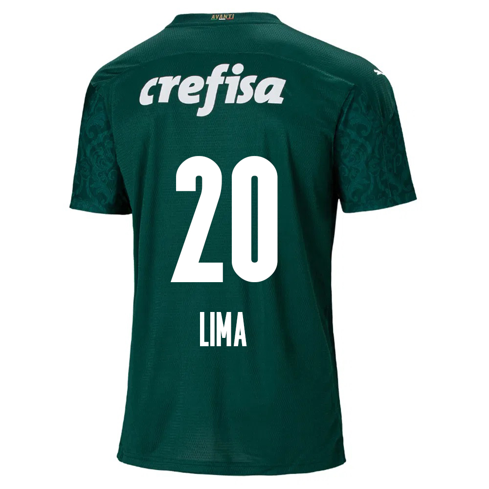 Kinder Fußball Lucas Lima #20 Heimtrikot Grün Trikot 2020/21 Hemd