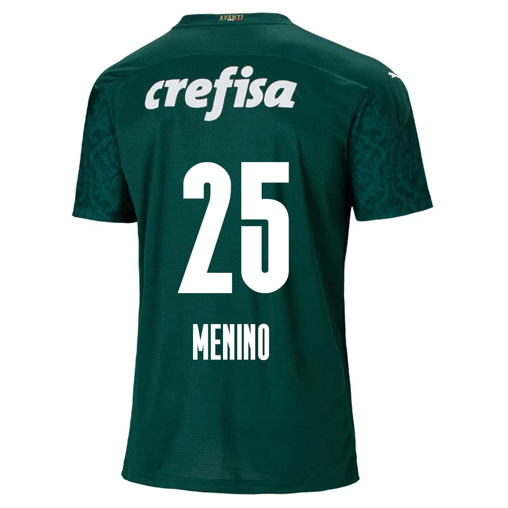 Kinder Fußball Gabriel Menino #25 Heimtrikot Grün Trikot 2020/21 Hemd