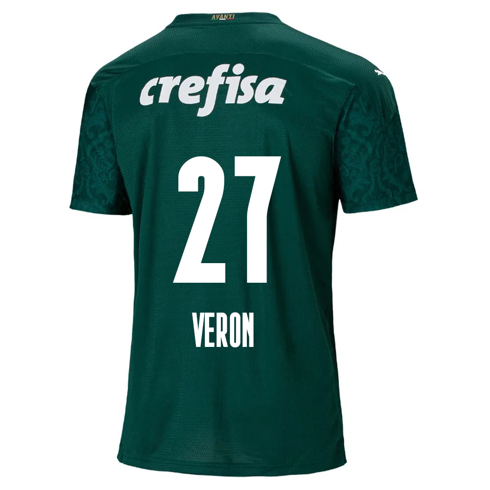 Kinder Fußball Gabriel Veron #27 Heimtrikot Grün Trikot 2020/21 Hemd
