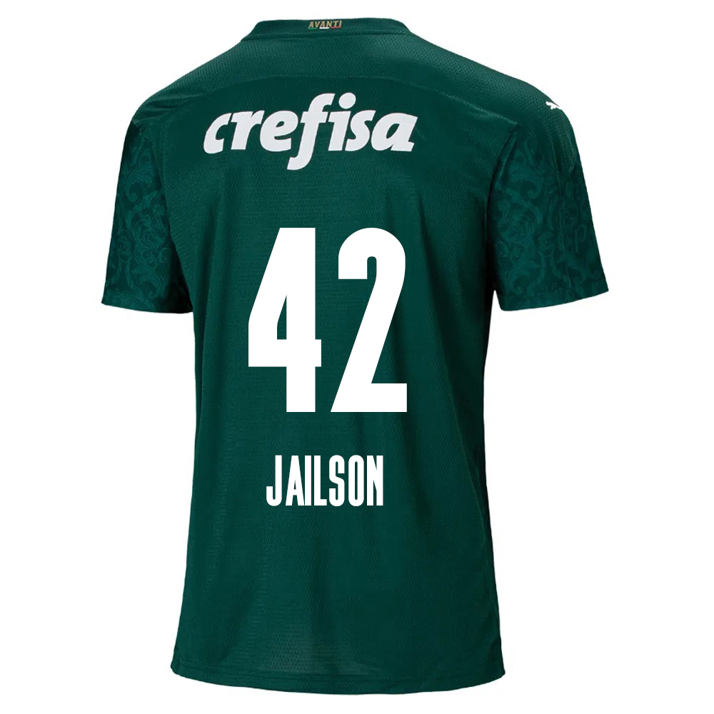 Kinder Fußball Jailson #42 Heimtrikot Grün Trikot 2020/21 Hemd