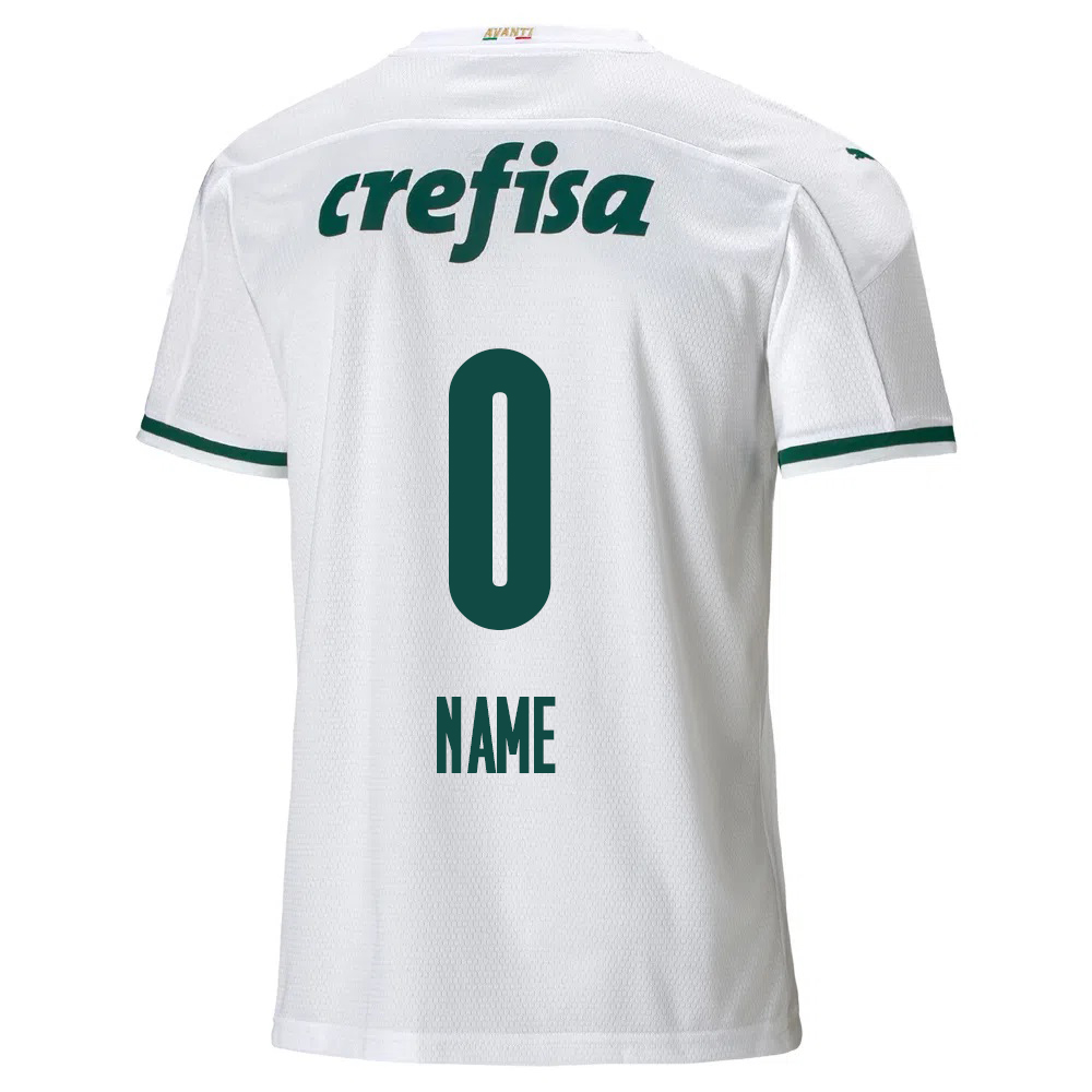 Kinder Fußball Dein Name #0 Auswärtstrikot Weiß Trikot 2020/21 Hemd