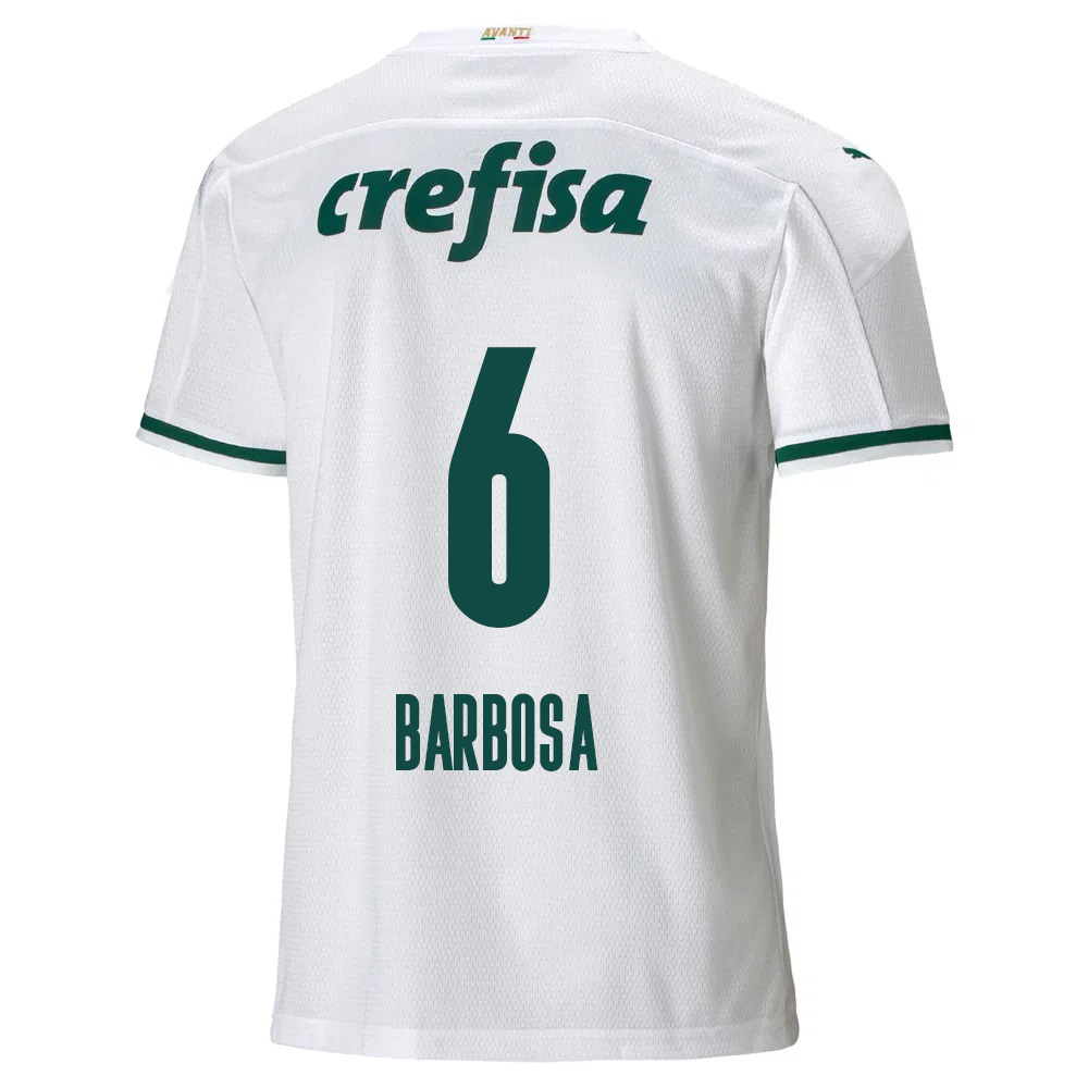Kinder Fußball Diogo Barbosa #6 Auswärtstrikot Weiß Trikot 2020/21 Hemd