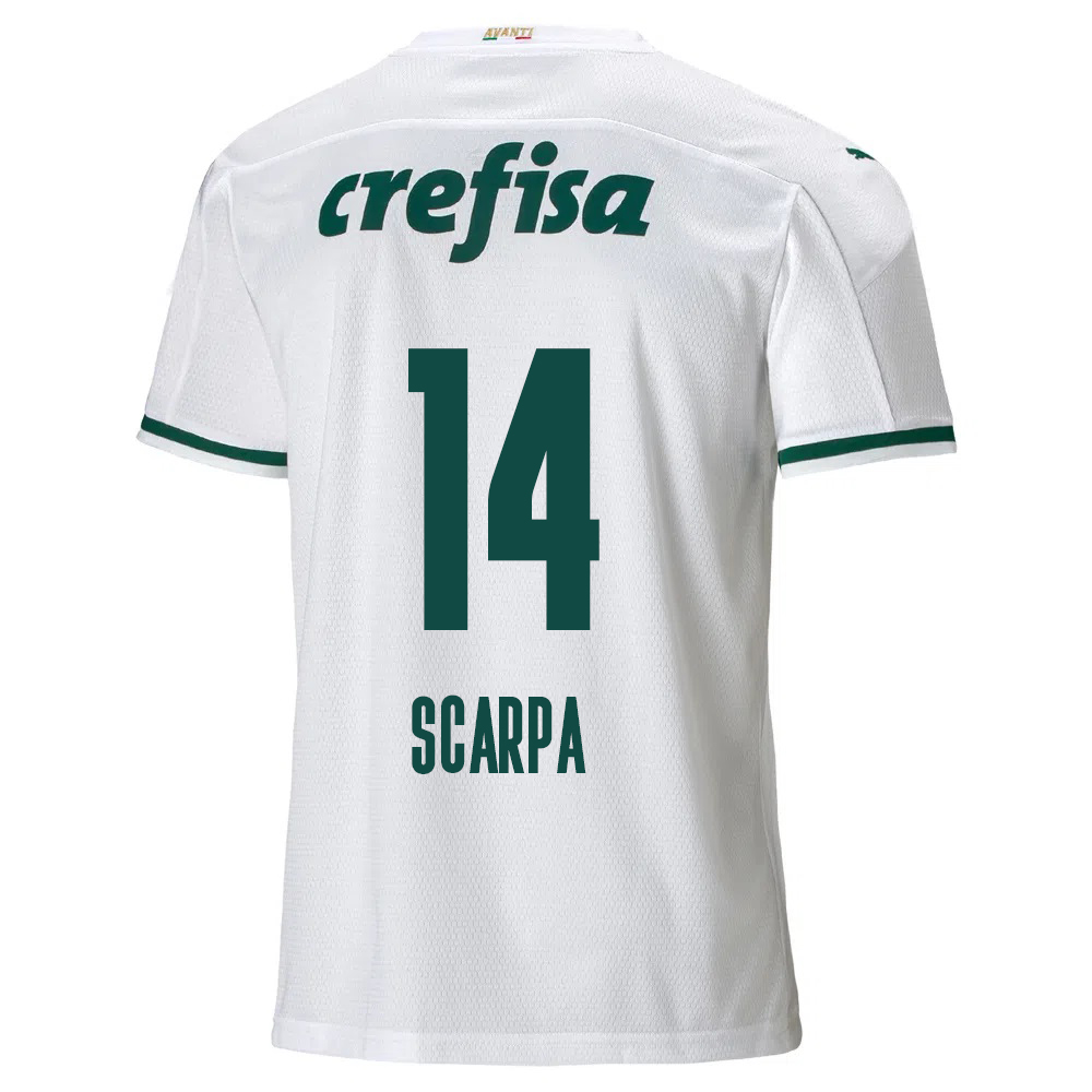 Kinder Fußball Gustavo Scarpa #14 Auswärtstrikot Weiß Trikot 2020/21 Hemd